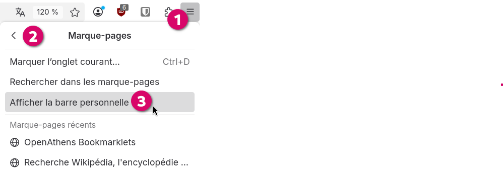 Afficher la barre personnes avec Firefox