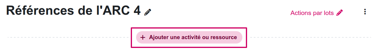Ajouter une ressource